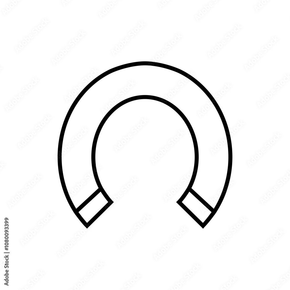 Horseshoe icon vector. Luck illustration sign. Fortune symbol. 