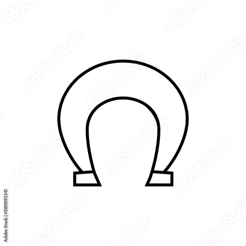 Horseshoe icon vector. Luck illustration sign. Fortune symbol. 