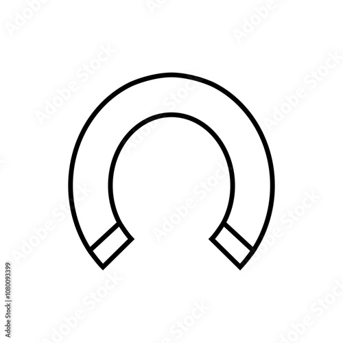 Horseshoe icon vector. Luck illustration sign. Fortune symbol. 