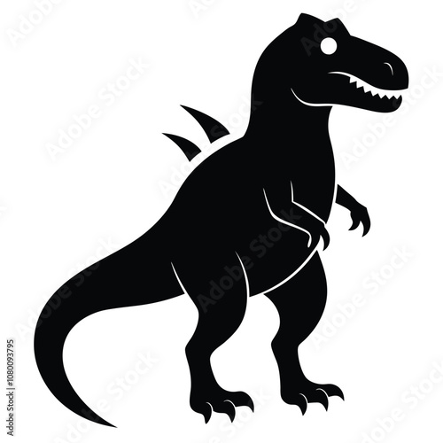 Solid color Gorgosaurus animal vector design