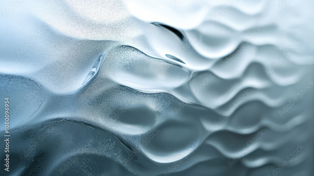Obraz premium Smooth frosted glass with subtle wave-like texture, soft light diffusion 