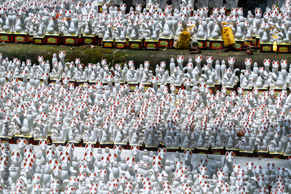 Fototapeta premium 佐助稲荷神社の無数の狐の置物