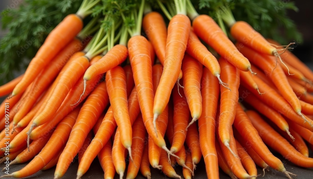 Bright and fresh carrots ready for harvest Bright and fresh carrots ready for harvest