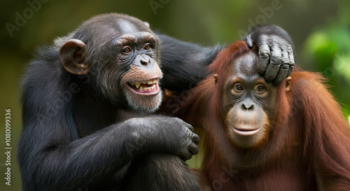 Friendship and love photos that don't require animal species (Chimpanzee, orangutan) photo