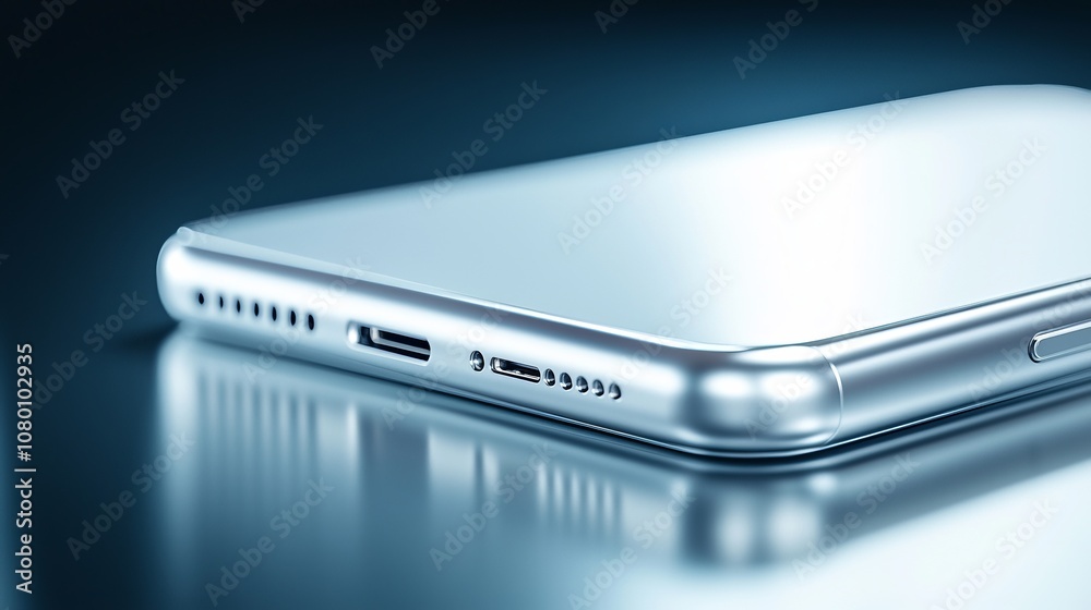 Close-up of a sleek, minimalist portable battery, showing multiple ports with clean, simple lines, matte metallic finish, modern design in soft lighting Close-up of a sleek, minimalist portable battery, showing multiple ports with clean, simple lines, matte metallic finish, modern design in soft lighting