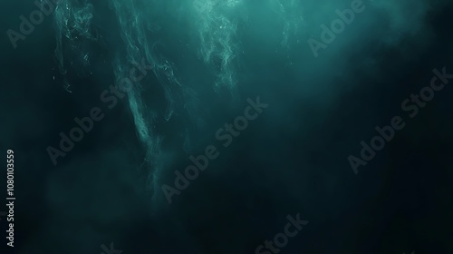 Wallpaper Mural Dark teal background with gentle smoke mist and a faint light glow Torontodigital.ca
