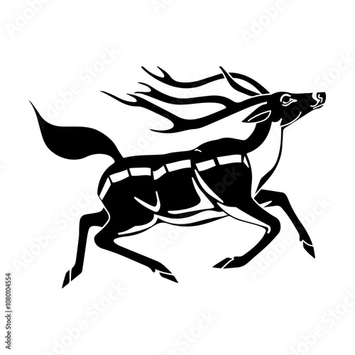 Deer Silhouette Vector Designs for Wildlife Illustrations and Logos photo