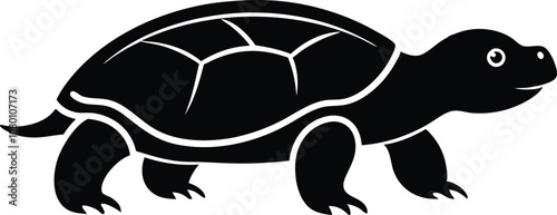 Solid color Gopher Tortoise animal vector design