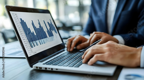 Business People Analyzing Data on Laptop - Photo