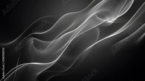 Dark gray background with light smoke drift and soft glowing light