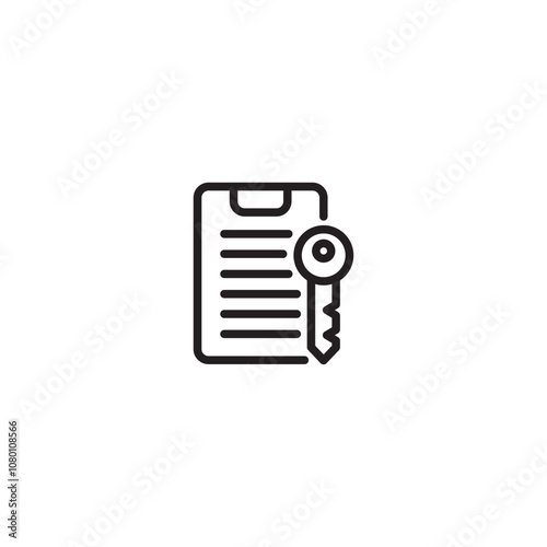 Key to folder on icon. A key unlocks the path to success. This icon symbolizes the importance of planning and strategy in achieving your goals. Editable icon.