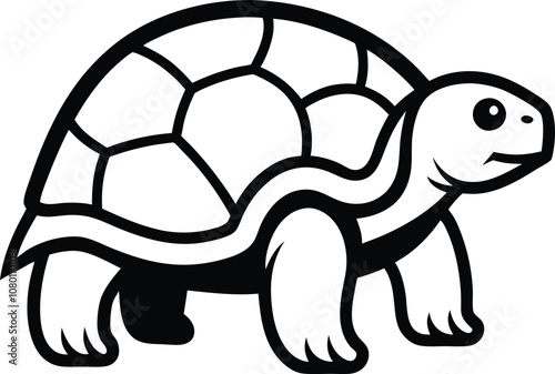 Solid color Gopher Tortoise animal vector design