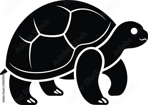 Solid color Gopher Tortoise animal vector design