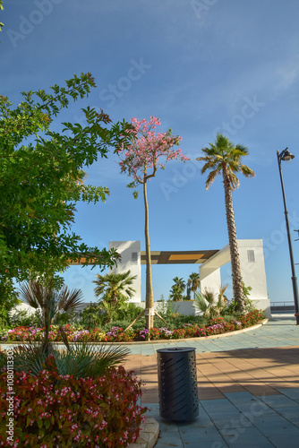 Estepona, charming old town of a Spanish town on the Costa del Sol on a summer holiday day. photo