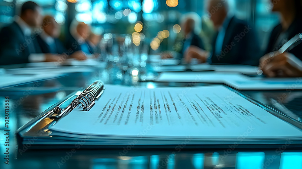 Binder with Papers on a Table - Photo Binder with Papers on a Table - Photo