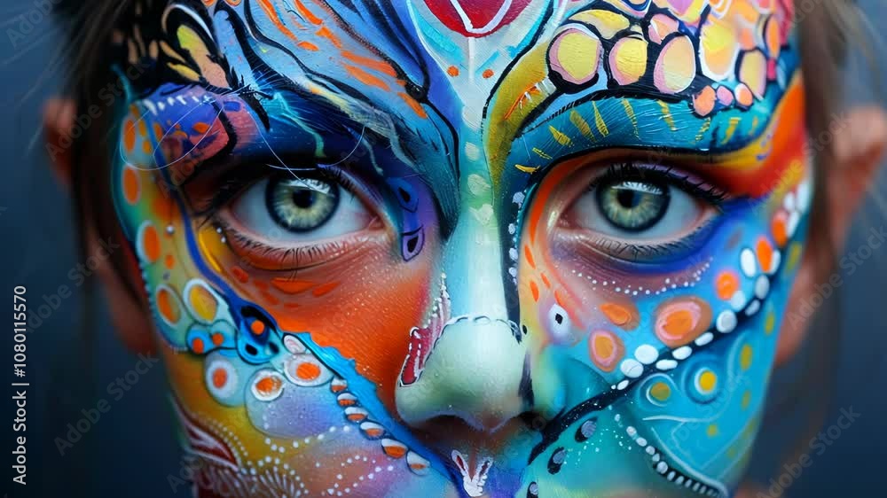A person with painted face A person with painted face