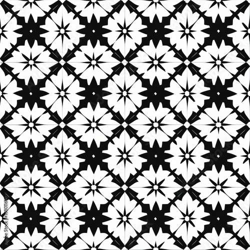 Traditional Moroccan Floor Pattern for Home Decor Generative AI photo