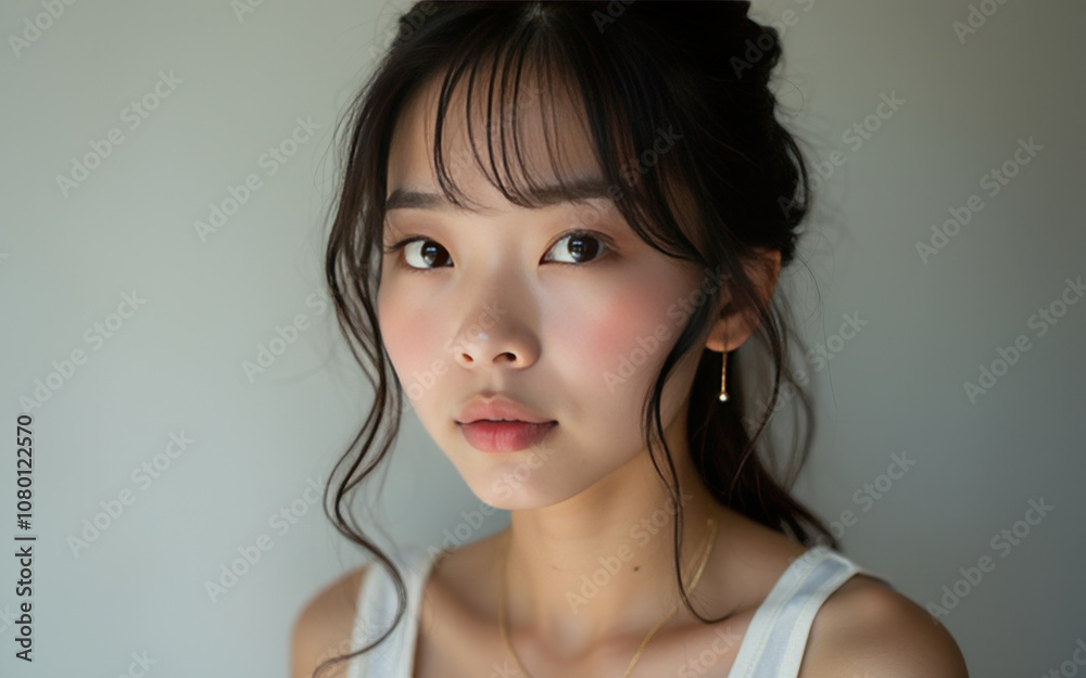Close-up of a girl facing the camera Close-up of a girl facing the camera
