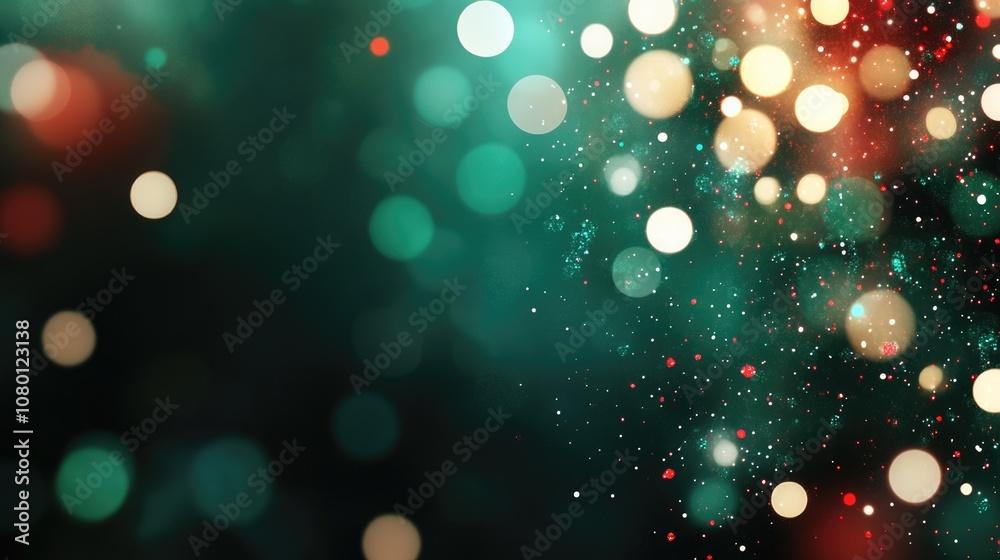 new year background with tree and blurred lights. ai generated