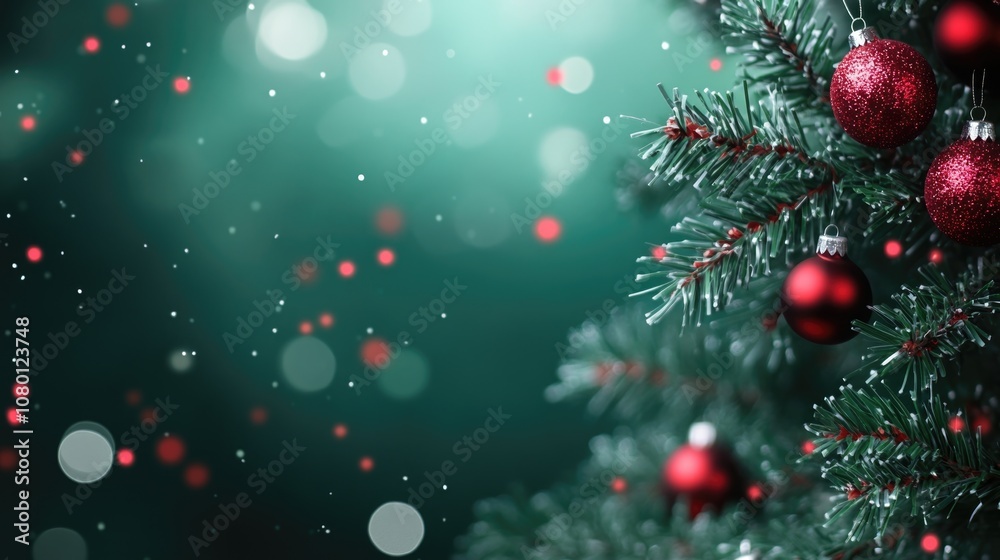 new year background with tree and blurred lights. ai generated new year background with tree and blurred lights. ai generated