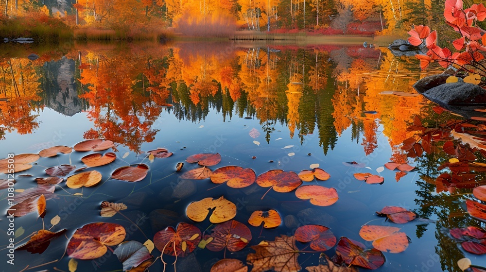 autumn leaves on water autumn leaves on water