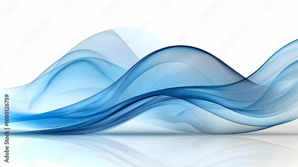 Abstract Blue Wave Background Illustration Abstract Blue Wave Background Illustration