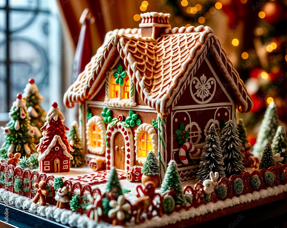 Fototapeta premium christmas gingerbread house