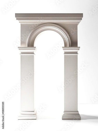 Elegant white archway design symbolizing entry and new beginnings.