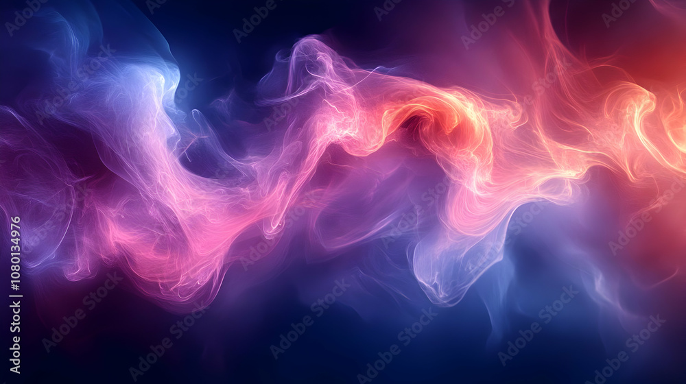 Abstract Background with Pink and Blue Smoke