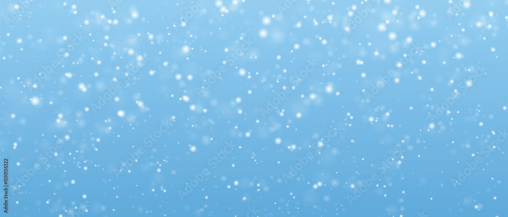 Falling snow flakes banner. White snowflakes flying in the air. Snow flakes, snow background. Winter snowfall illustration Falling snow flakes banner. White snowflakes flying in the air. Snow flakes, snow background. Winter snowfall illustration
