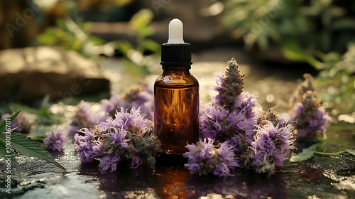 Purple Flowers and Dropper ...
