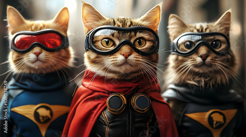 Three Cats in Goggles - Rea...