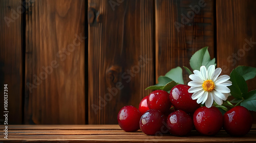 Red Cherries and White Dais...