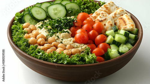 Hummus Bowl with Chickpeas,...
