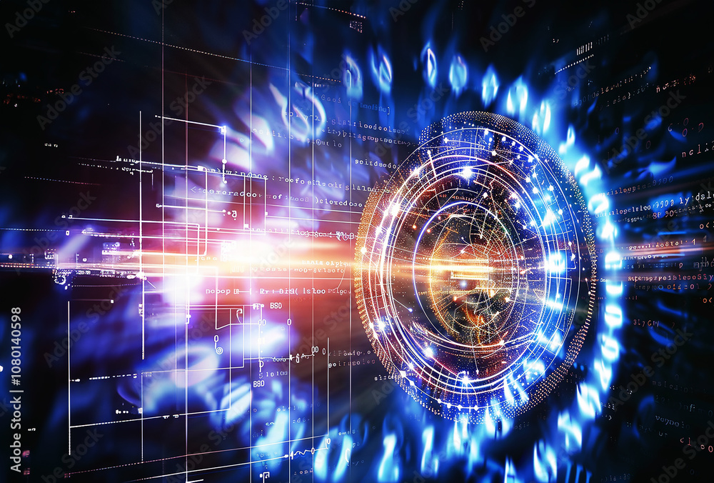 Fototapeta premium the central base or core of a quantum computer