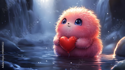 Cute Fluffy Creature Holdin...