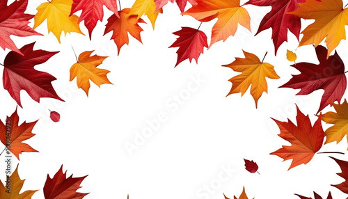Vibrant Autumn Leaves PNG - Transparent Images of Red, Orange, Yellow Fall Foliage for Seasonal Design