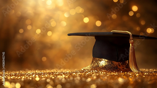 Graduation Cap on Glitterin...