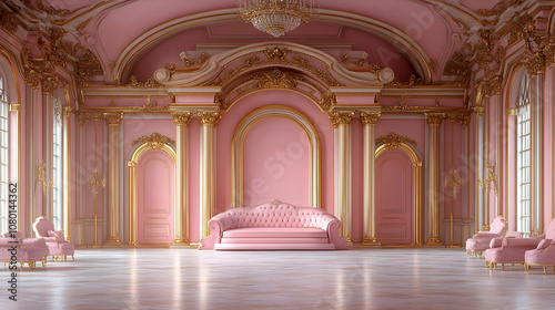 Pink and Gold Ballroom Inte...