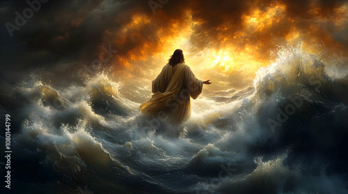 Walking on Water Illustration