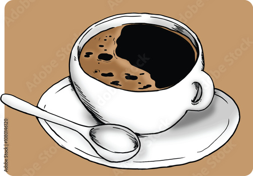 Coffee Tubruk Illustration