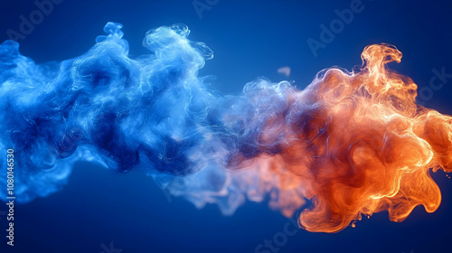 Abstract 3D Render of Blue ...