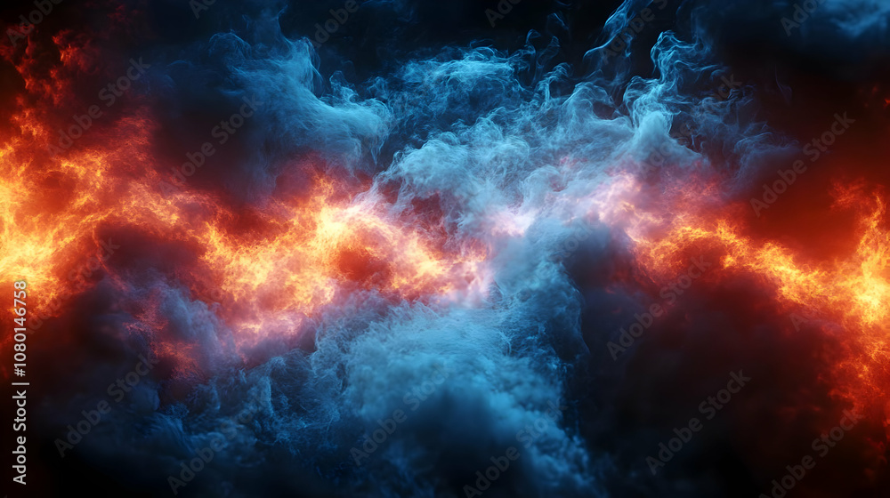 Abstract Background with Fire and Smoke