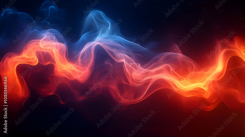 Abstract Background of Red and Blue Flowing Light Abstract Background of Red and Blue Flowing Light