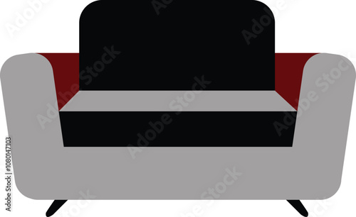 Sofa Vector Art illustration on White Background
