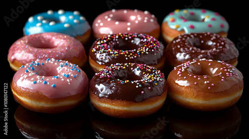 Delicious Glazed Donuts wit...