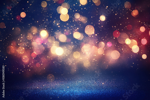 beautiful abstract background featuring colorful bokeh lights and sparkling effects, creating festive and magical atmosphere. Perfect for celebrations and events