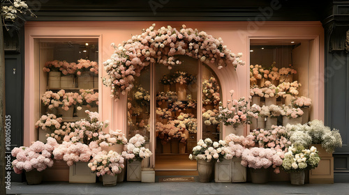 Pink Flower Shop Facade - F...