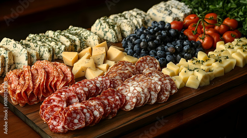 Salami, Cheese, and Fruit A...