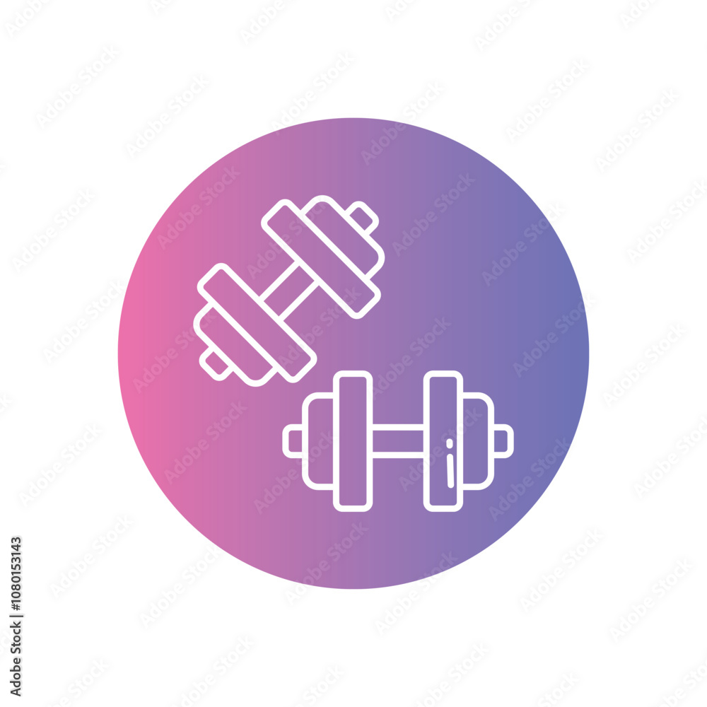 Dumbbell vector icon stock illustration Dumbbell vector icon stock illustration